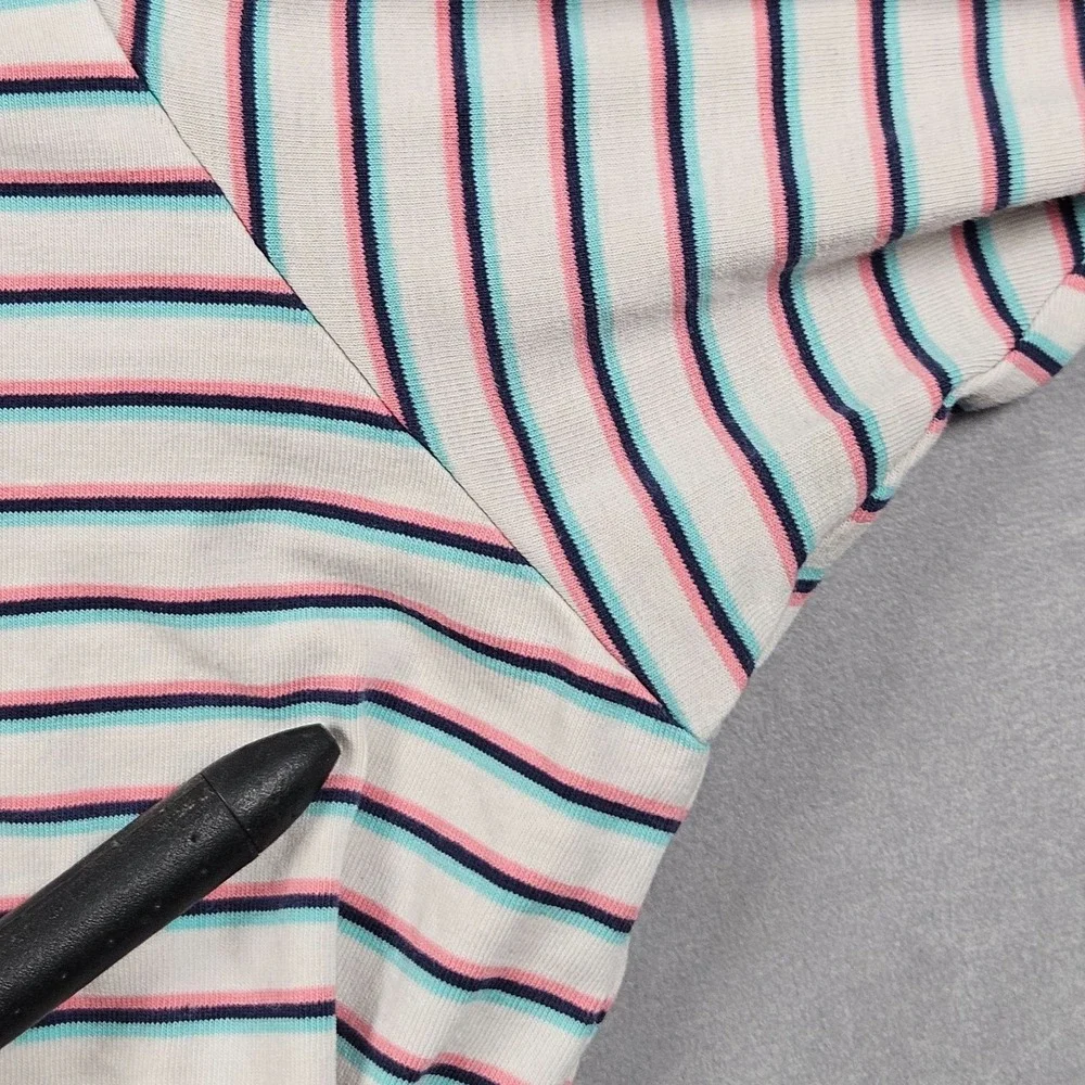 Peter Millar Polo Shirt Mens White Striped Seaside Wash Cotton Stretch Golf - Picture 7 of 12